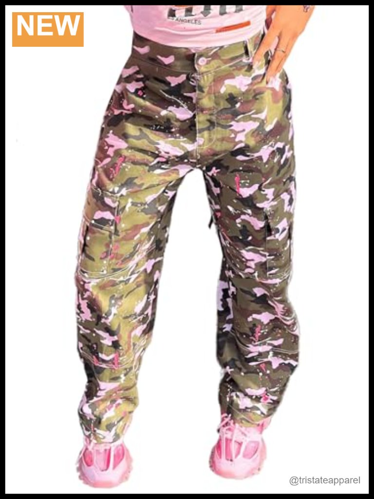 High Waisted Camo Cargo Pants Jogger Sweatpants Plus Size